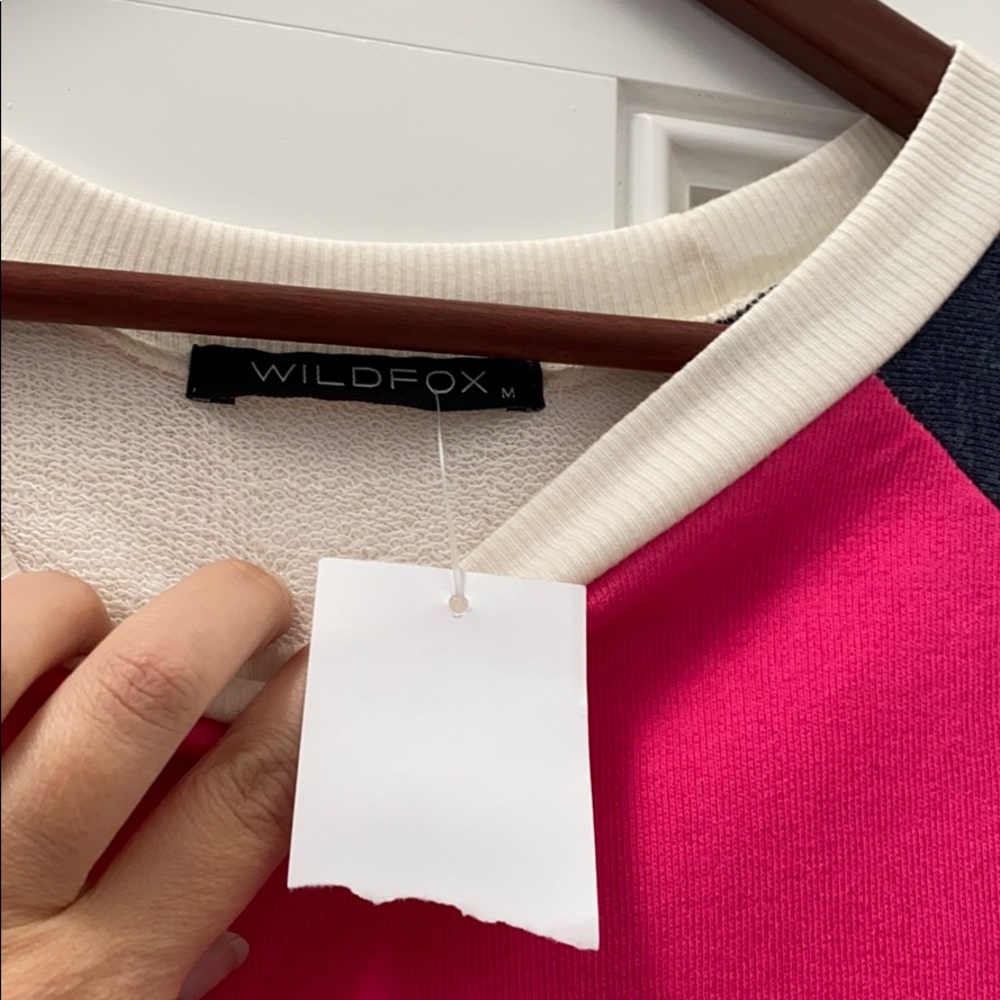 WILDFOX Fiona Passion Chevron Pullover Shirt Med - Picture 4 of 7